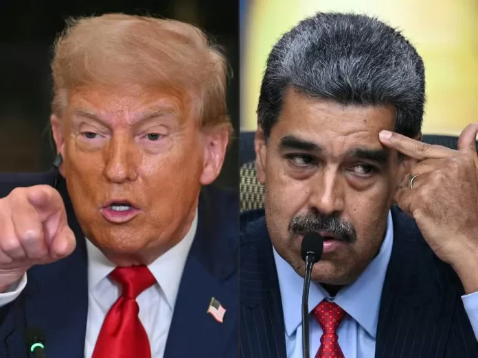 afp-jim-watson-mostra-o-presidente-dos-eua-donald-trump-e-em-washington-dc-em-9-de-julho-de-2025-e-o-presidente-venezuelano-nicolas-maduro-d-em-caracas-em-31-de-julho-de-2024_avif